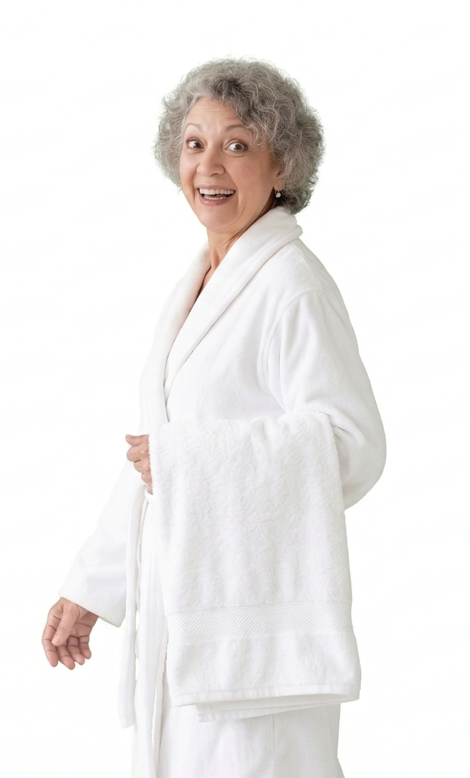 Woman enjoying her walk-in tub