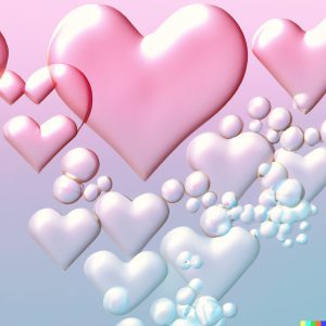 Heart shaped bubbles
